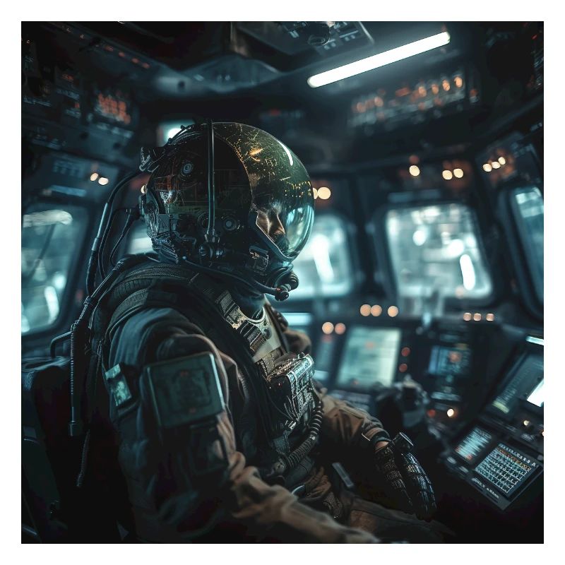 Perdus dans l’espace - Astronaute dans le cockpit