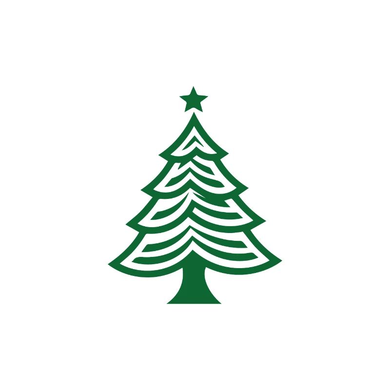 Grüner Weihnachtsbaum Christbaum oder Tannenbaum