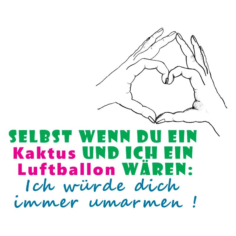 Hände formen ein Herz. Ich umarme dich.