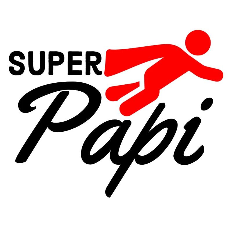 Super Daddy Texte avec Figure Airplane Red Gift Idea