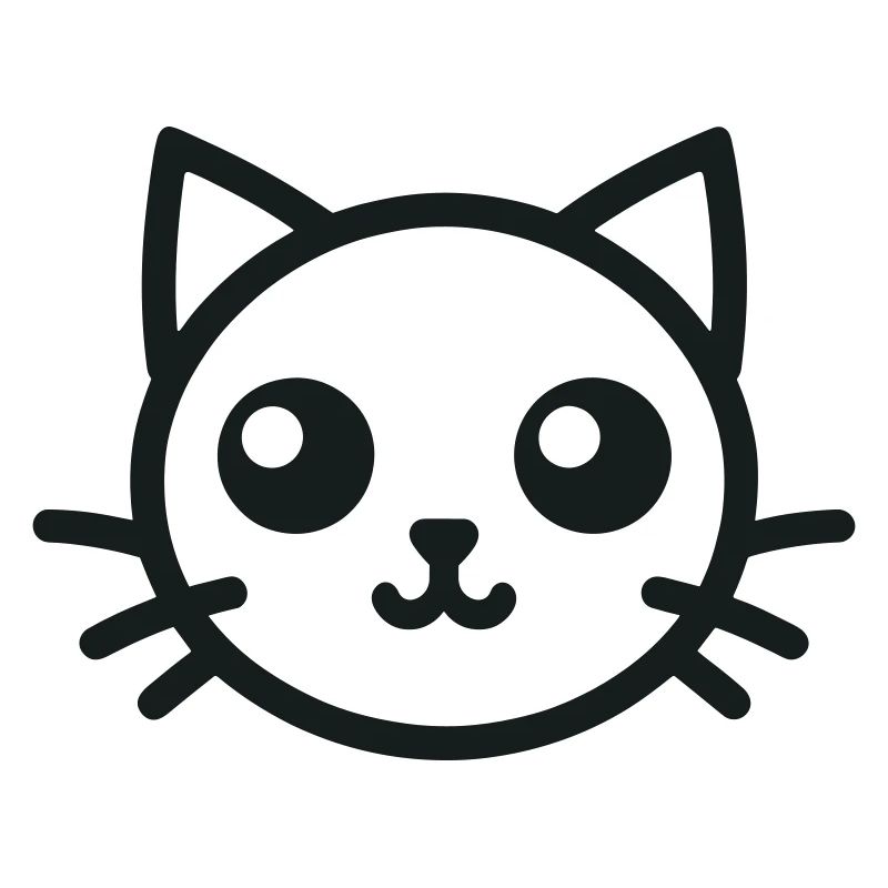 Tête de chat mignon Chat mignon