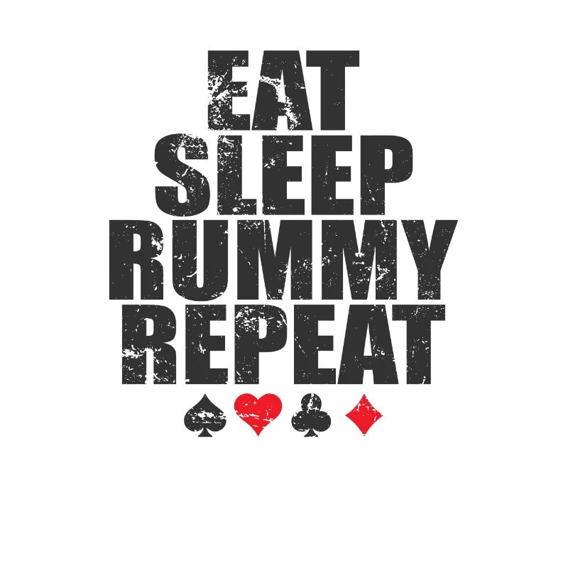 Manger dormir Rummy répéter jeu de cartes Romme