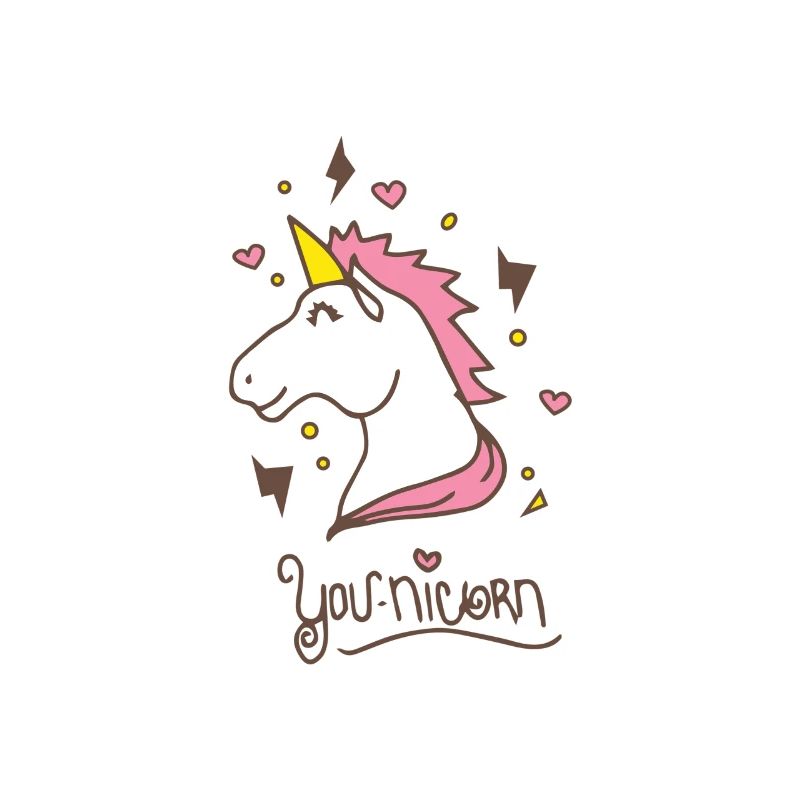 Pferd mit Horn - das Einhorn Geschenk glitzer Kind