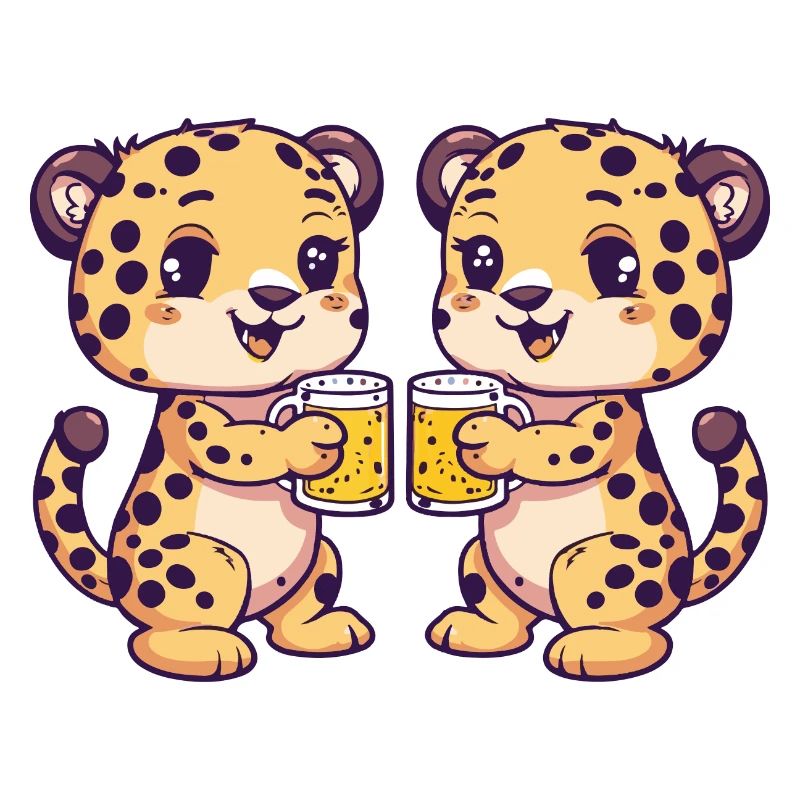 Leopard Comic Bière Drôle Booze