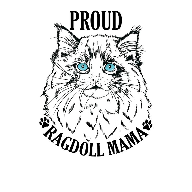 Fière Ragdoll Mama Race de chat domestique