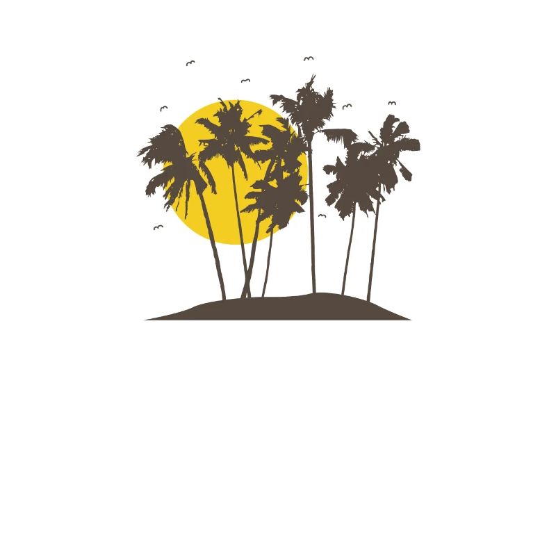 Palmen am Strand auf einer Insel Urlaub