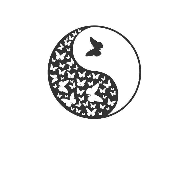 Schmetterlinge Yin and Yang Symbol