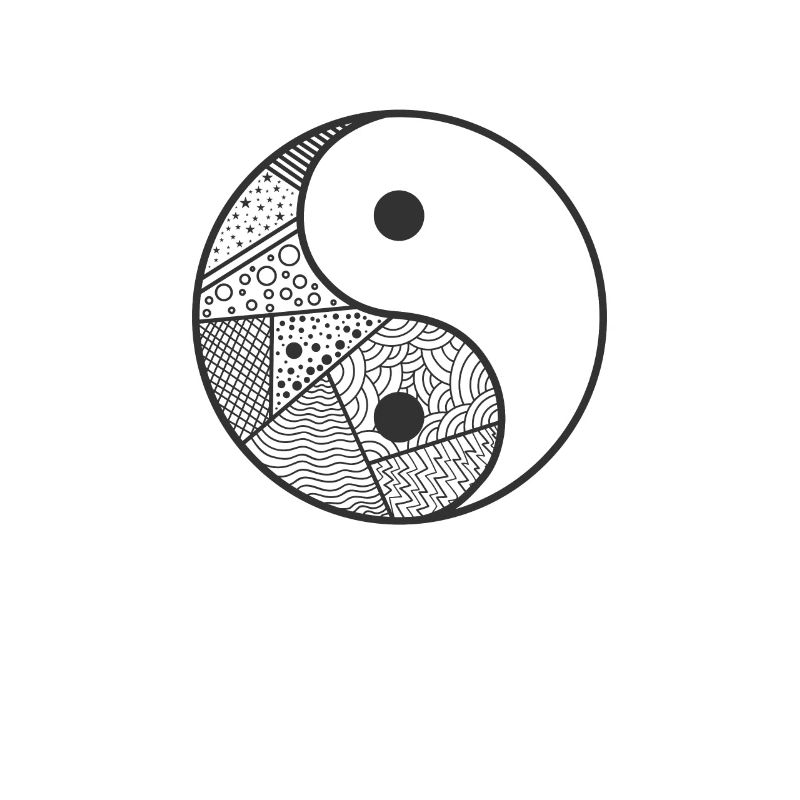 Muster von Yin and Yang Zeichen