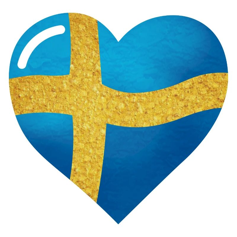 Sveriges flagga, le drapeau de la Suède en forme de