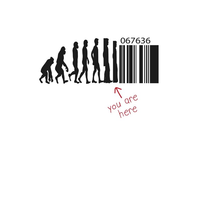 Evolution - Barcode - Transhumanismus - Technik