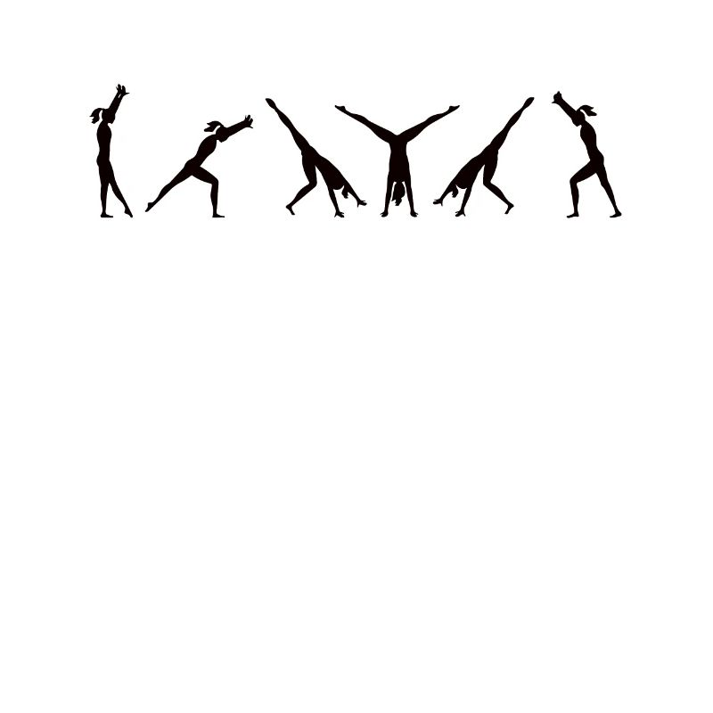 Gymnaste cool en roue de charrette