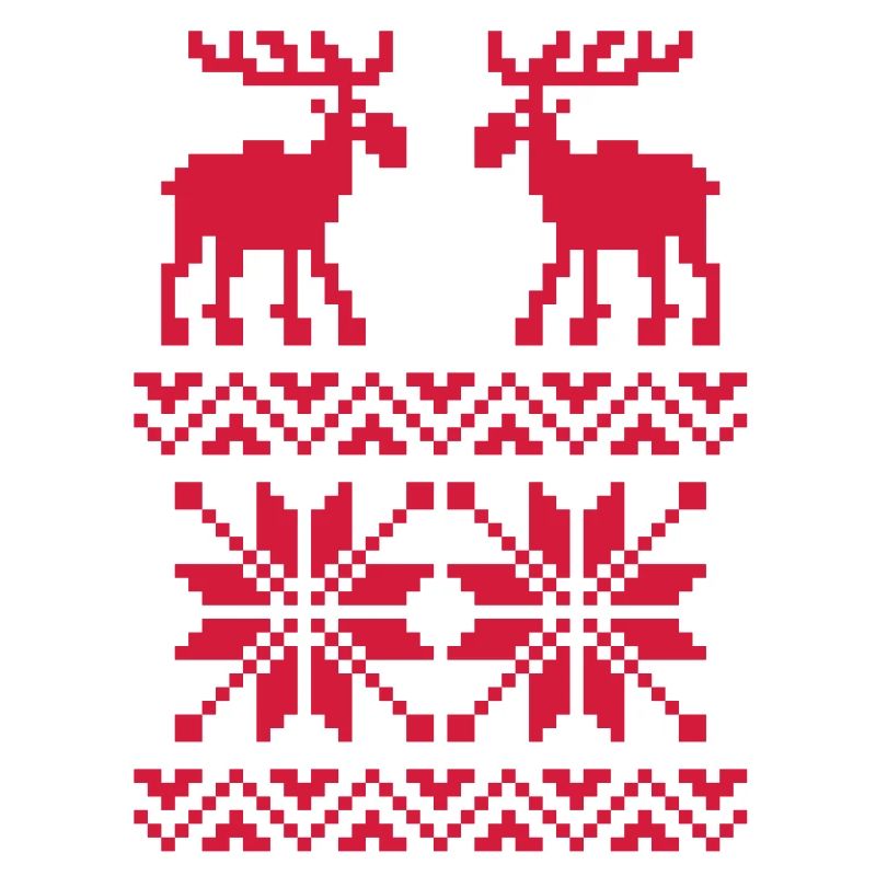 Moose Pattern Christmas Sweater