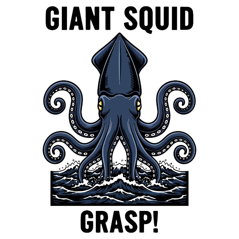 Calmar Géant Mer Abyss Grasp Giant Squid