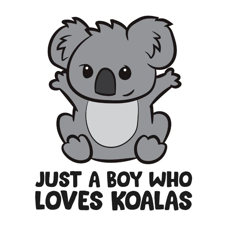 Koala Boy Nur ein Junge, der Koalas liebt