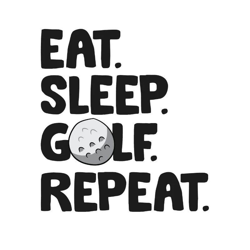 Eat Sleep Golf Repeat Golf Player Funny Golfing