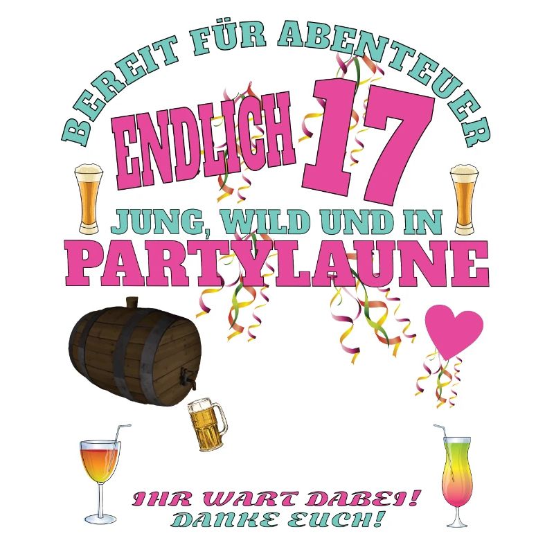 17. Geburtstag Mädchen & Junge Gästebuch