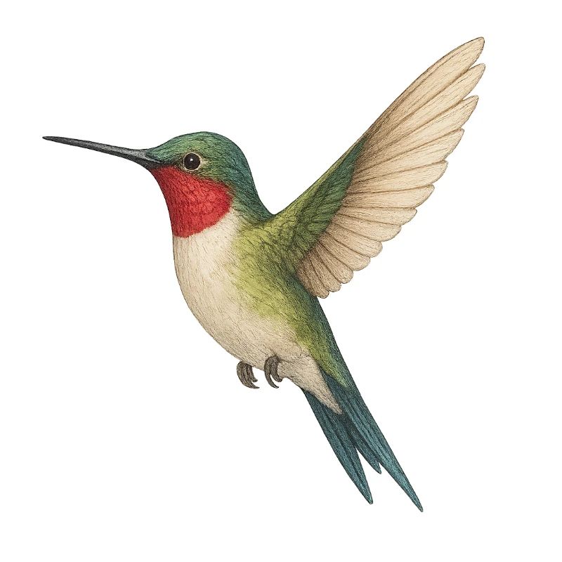 Ruby-throated hummingbird – nature meets elegance