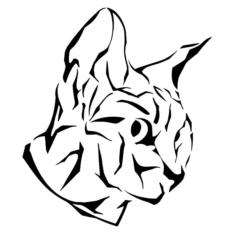 Sphinx Cat Head Tribal
