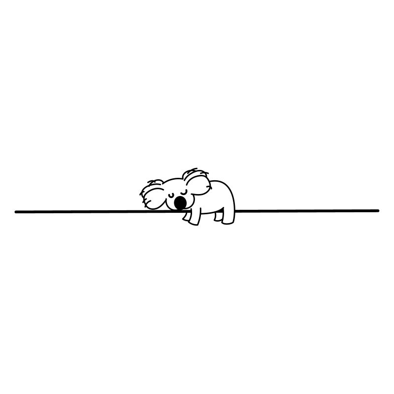 Dessin au trait Koala endormi