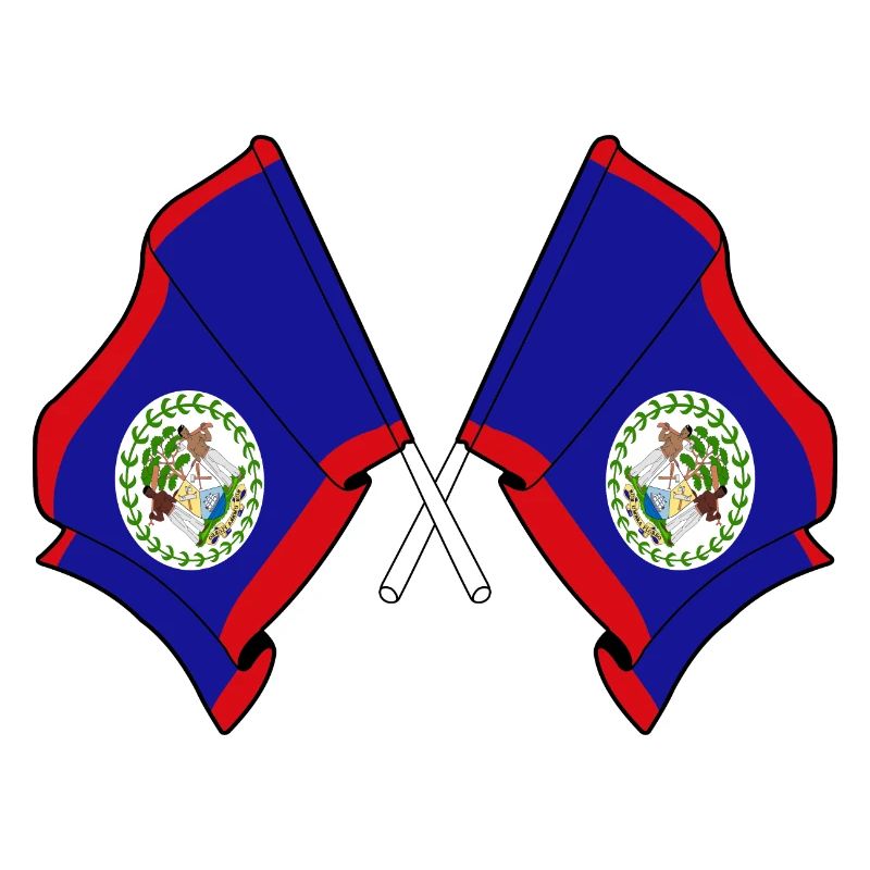 Deux drapeaux Belize
