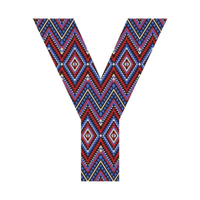 Monogram Letter Y- geometric pattern
