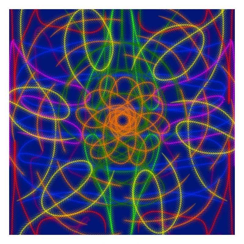 Fleur colorée abstraite