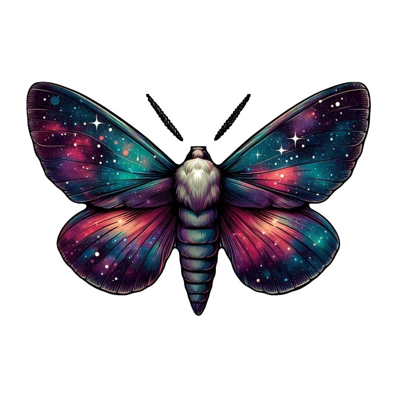 Papillon de nuit céleste majestueux - Mystique de l’espace