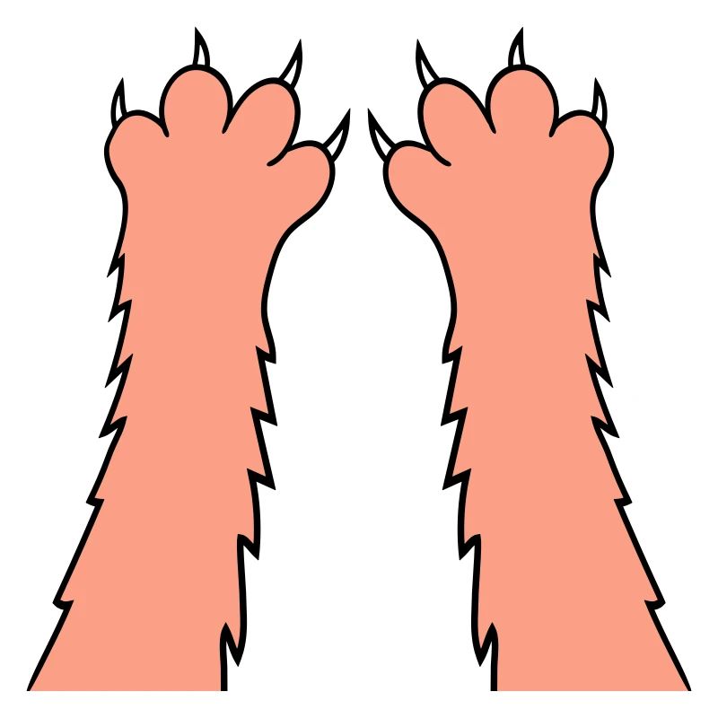 Chats, griffes, pattes, pattes, griffes acérées, grattage