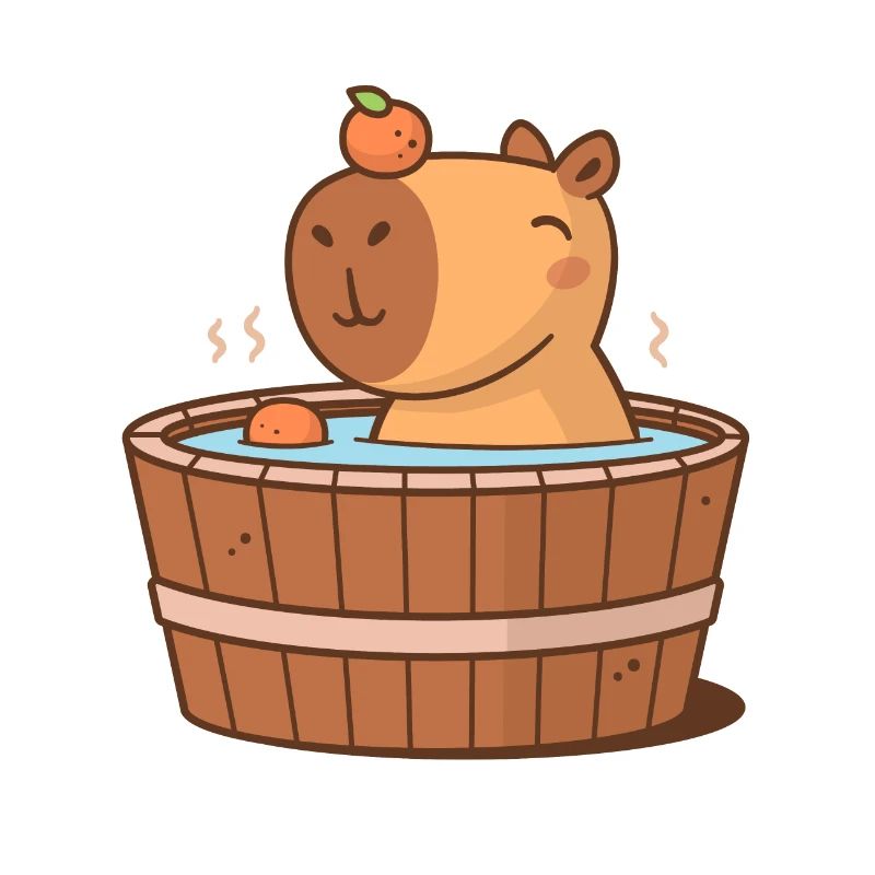 Capybara dans le jacuzzi