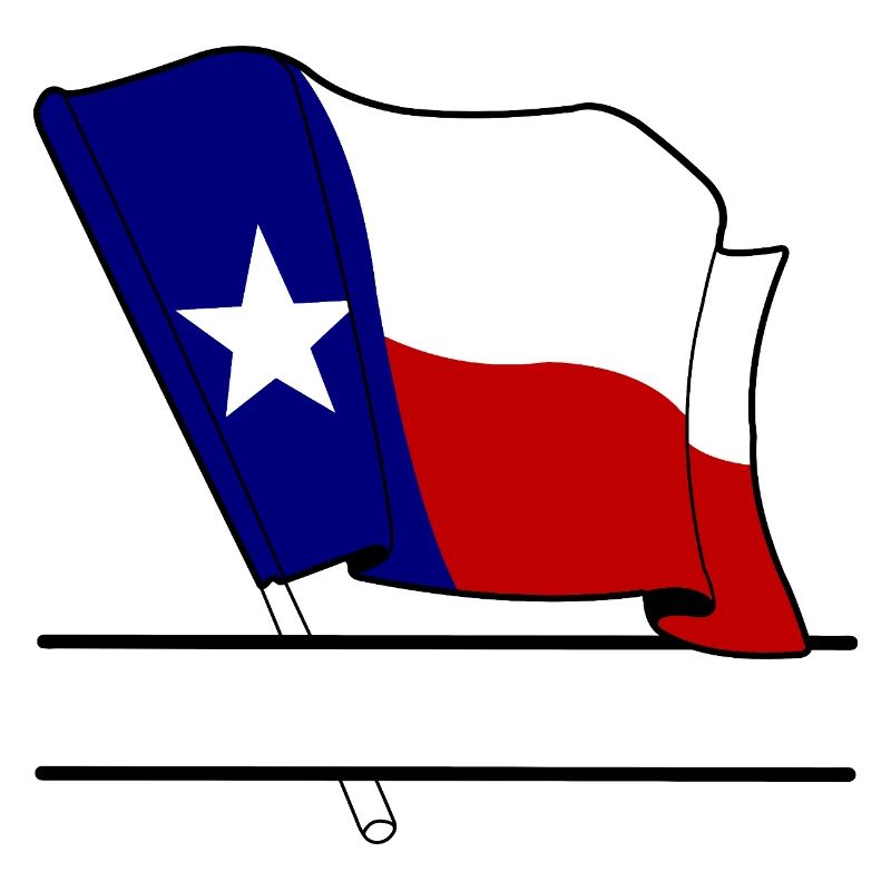 Drapeau Texas bannière de texte