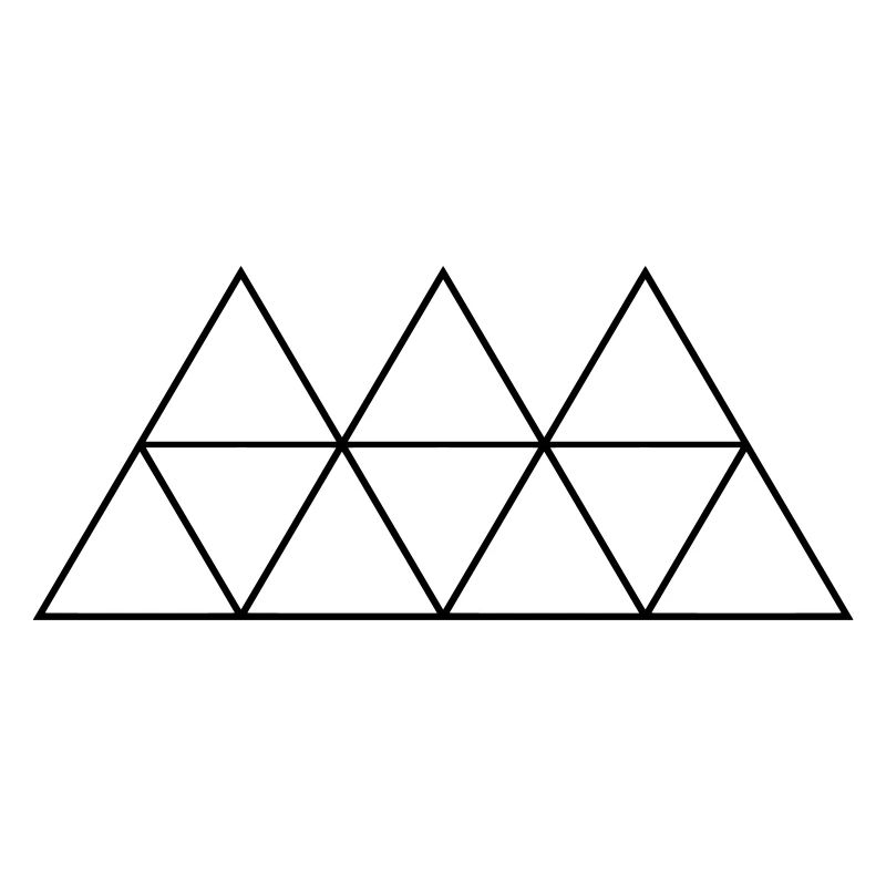 Géométrie Triangle Outlines conceptions rondes