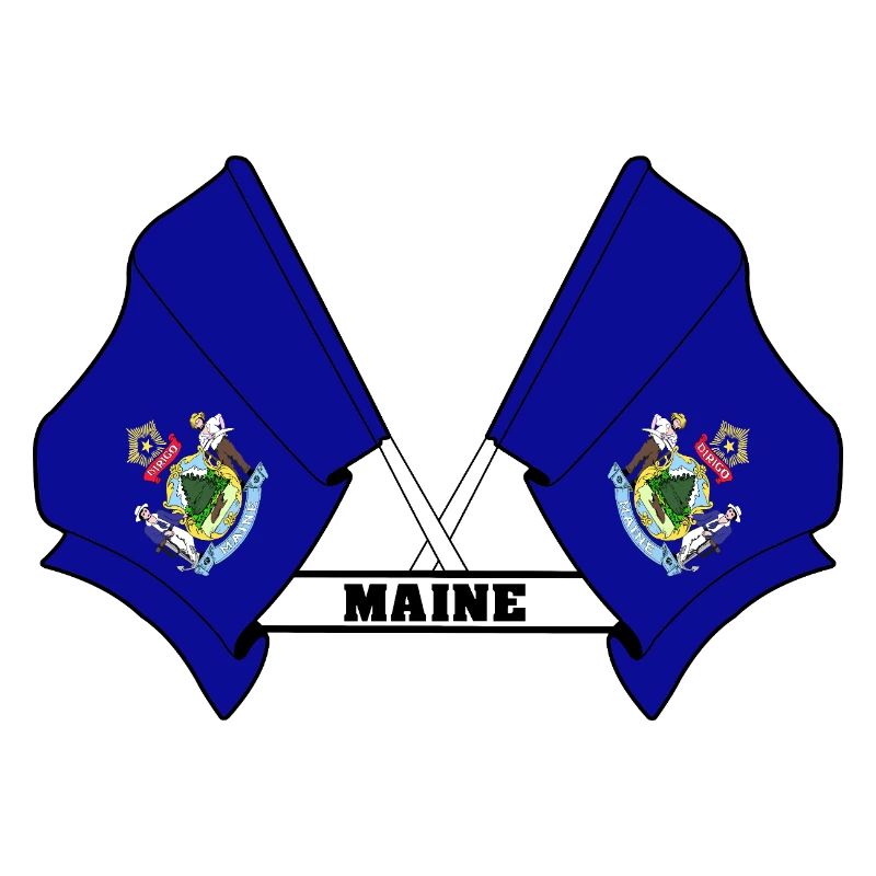wee flags text MAINE