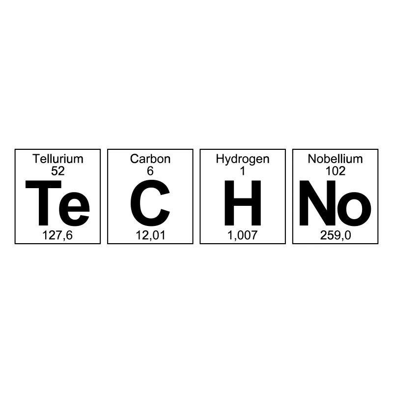 Tableau périodique Techno lettrage Eléments Chimie