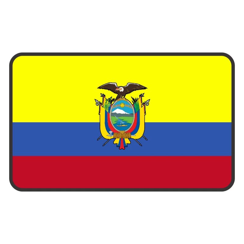 Flaggenvignette oder Logo von Ecuador