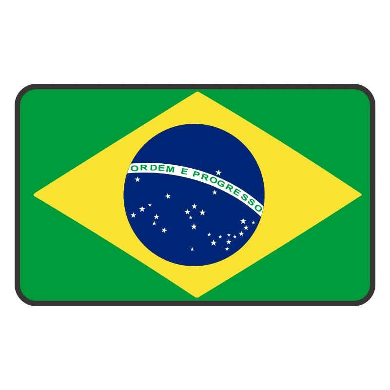 Flaggenvignette oder Logo von Brasilien