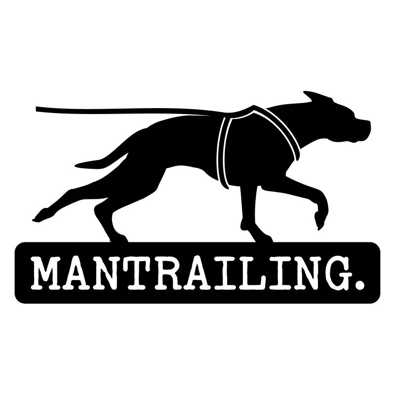 Mantrailing Schild Typo