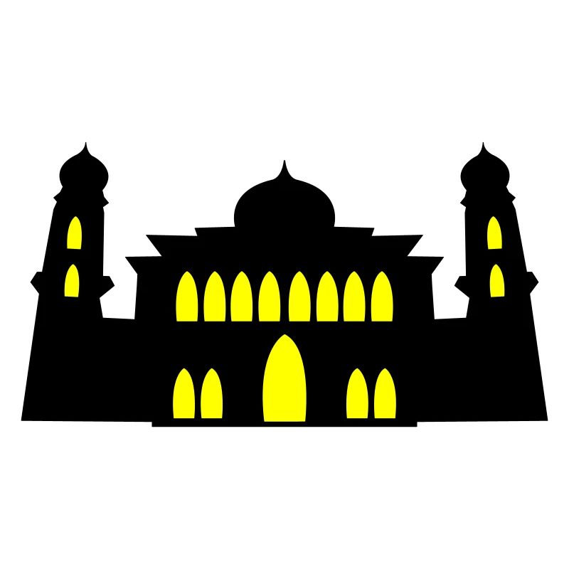 mosquée, silhouette