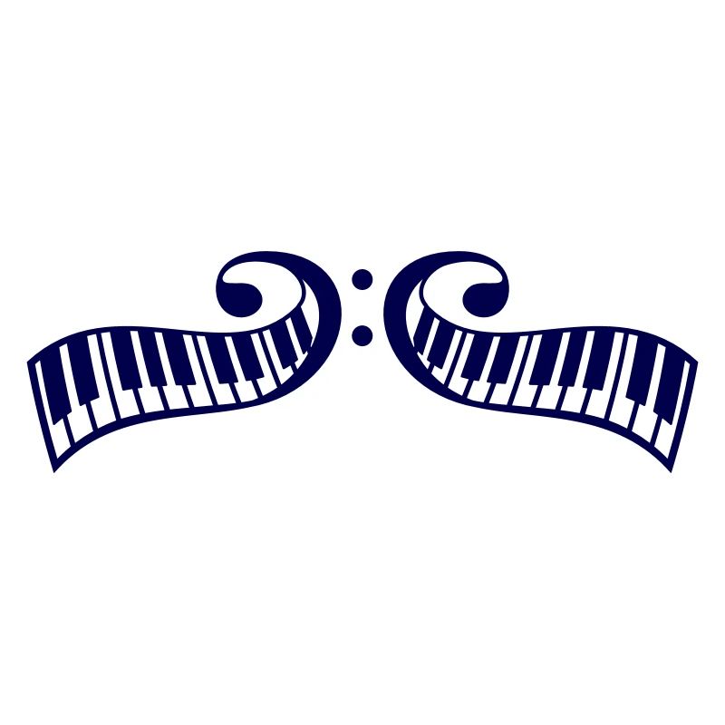 Touches de piano Touche de basse Clavier de symbole de basse