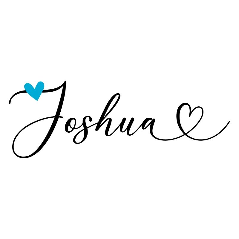 Joshua Last name First name Calligraphy heart