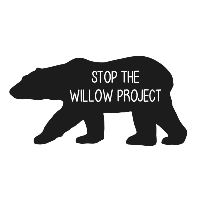 Stop the Willow Project (noir)