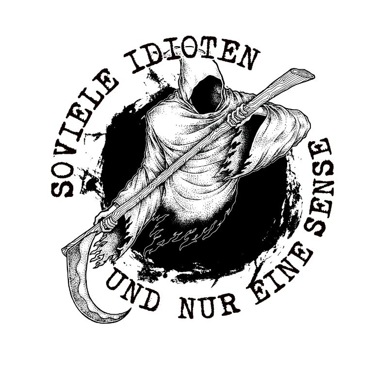 Soviele Idioten und nur eine Sense Sensenmann