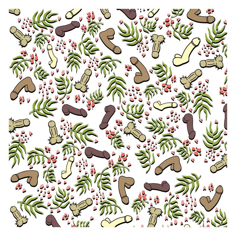 Penis pattern flowers kinky gift idea gift