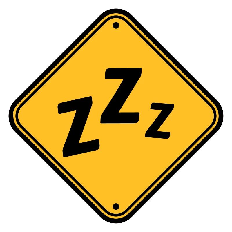 Vorsicht schnarchen Schild