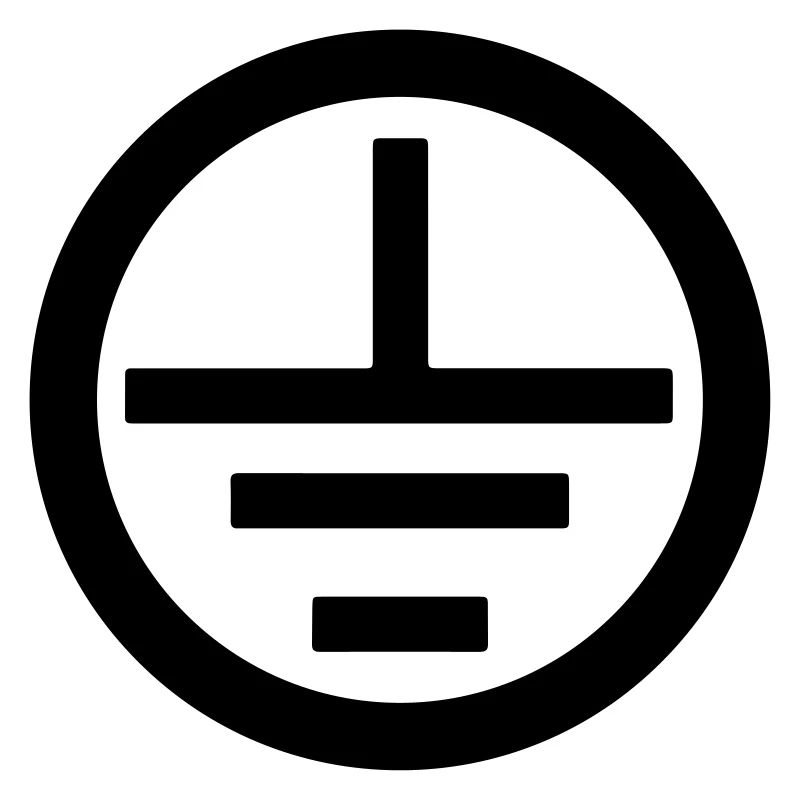 Electrician symbol electrical grounding