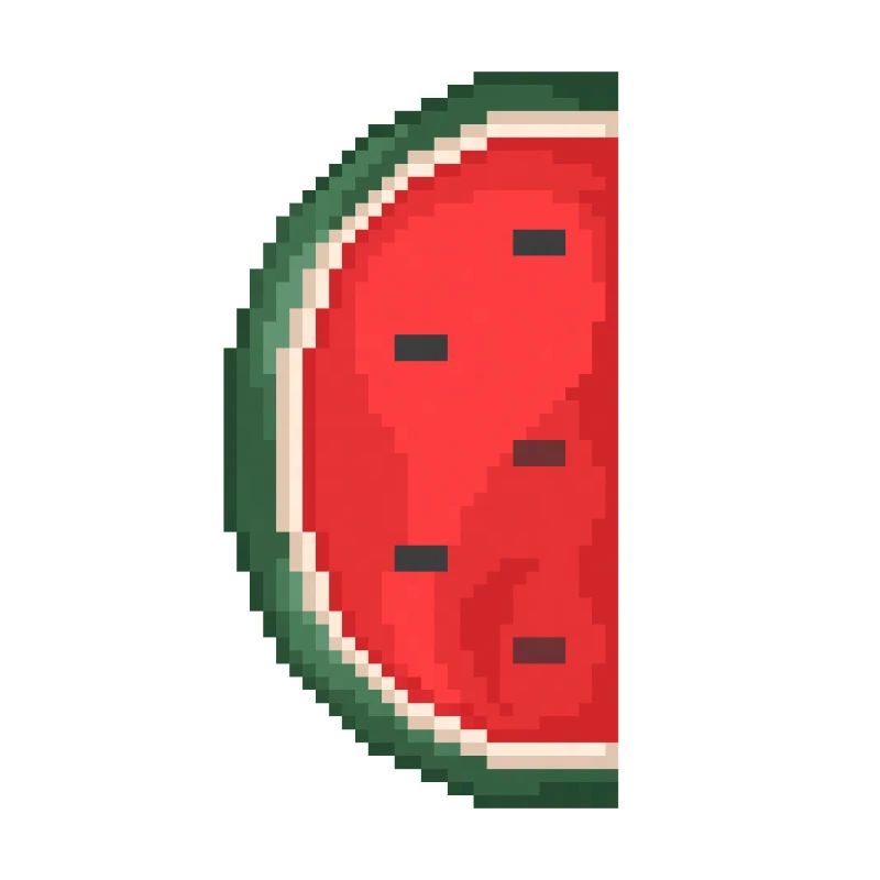 Pixel Art Melon Pattern Variant 2