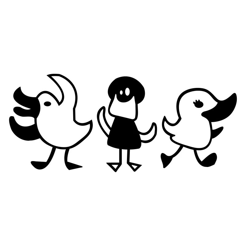 Danse de canard - danse de petits canards - Contraste