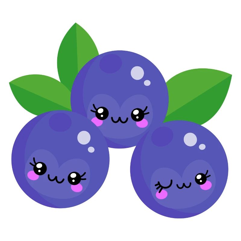 Kawaii Blueberries