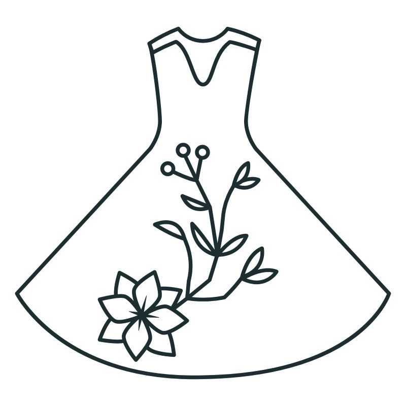Robe de danse moderne avec des fleurs