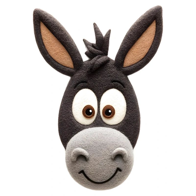 Funny Donkey Cartoon Head – Cute Animal Design