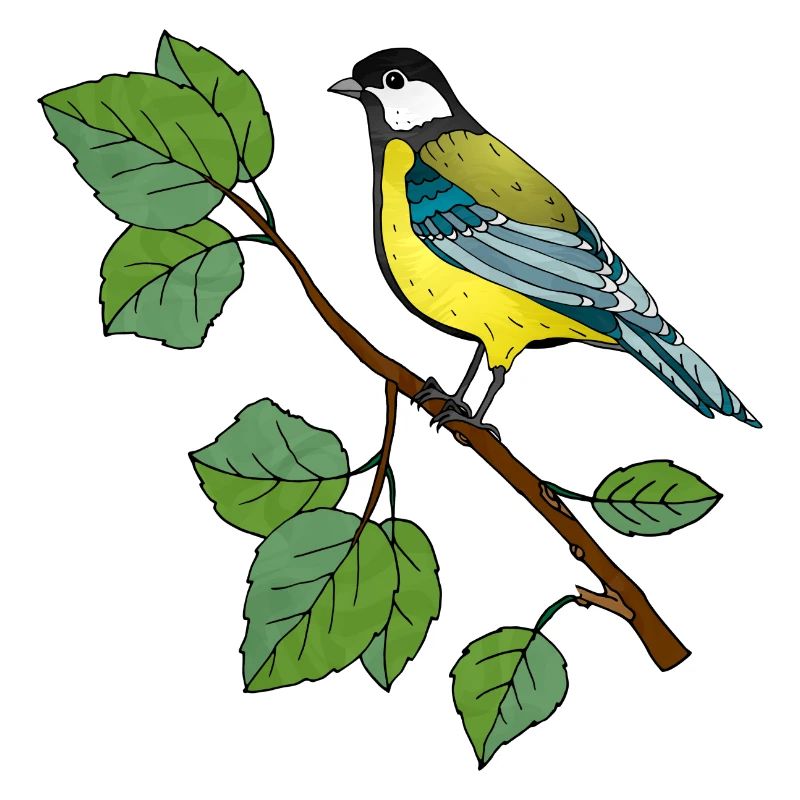 Bunter Vogel